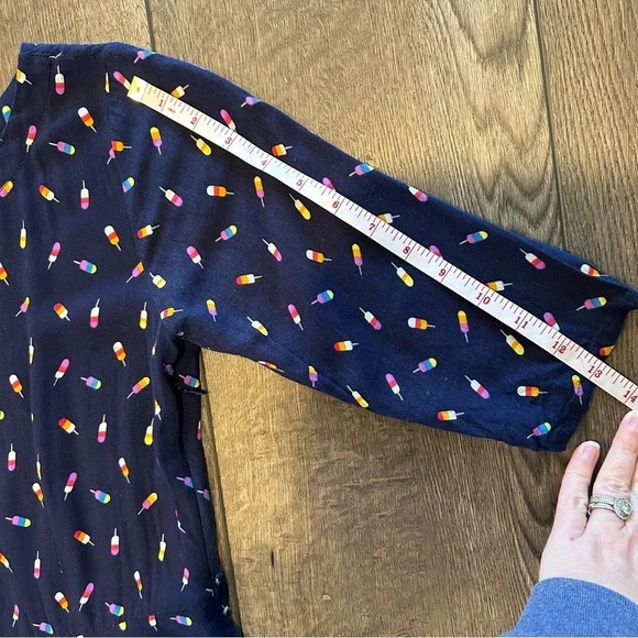 Neeru Kumar Navy With Colorful Popsicles Print Midi Dress Size Small - Picture 11 of 15